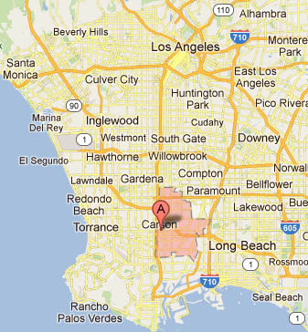 carson california map